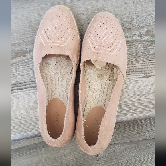 UGG HEIDI Perforated Suede Espadrille Slip On women's size 8.5 NWNT - Picture 5 of 7